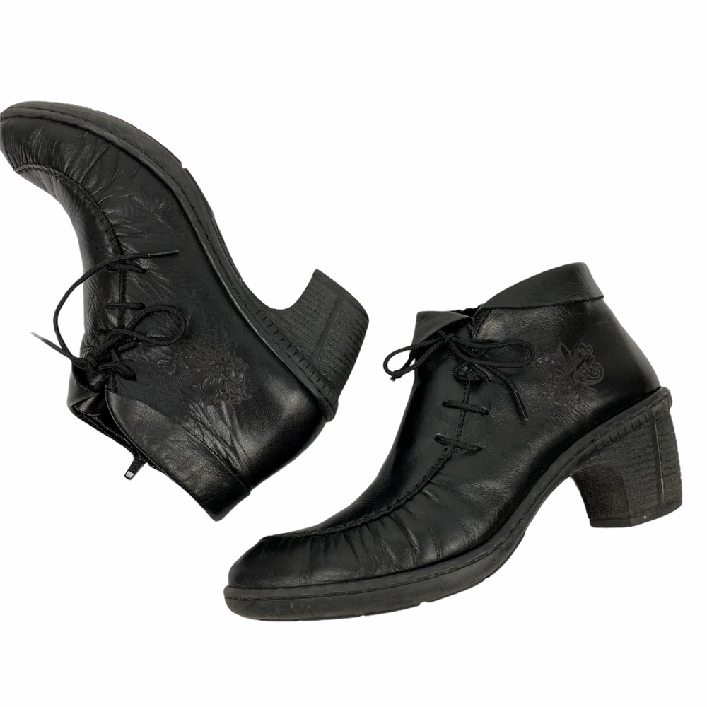 RIEKER “Rebecca” Booties in Black Leather 39 9 - Picture 7 of 12